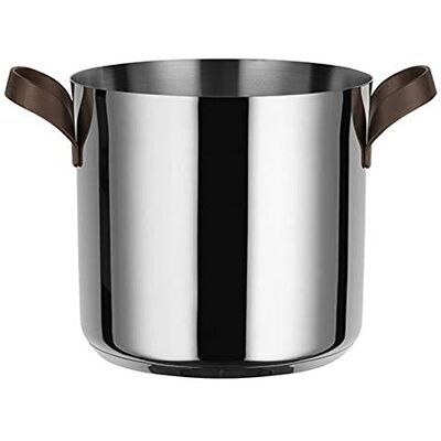 Alessi edo PU100/20 pot van roestvrij staal, handgrepen van roestvrij staal met PVD-coating bruin Alessi edo PU100/20 pot van roestvrij staal, handgrepen van roestvrij staal met PVD-coating bruin