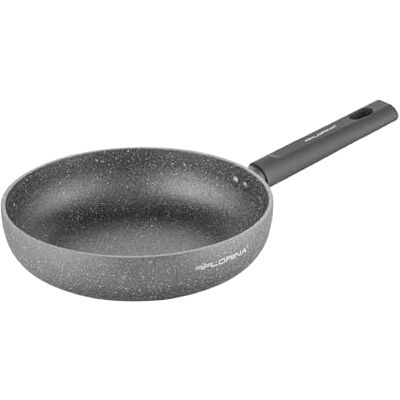 Florina Pan met antiaanbaklaag I diameter 24 cm I braadpannen LAVA STONE I diepe pan van aluminium I alle soorten fornuizen inductie, gas, elektrische plaat I Kleur: grijs Florina Pan met antiaanbaklaag I diameter 24 cm I braadpannen LAVA STONE I diepe pan van aluminium I alle soorten fornuizen inductie, gas, elektrische plaat I Kleur: grijs