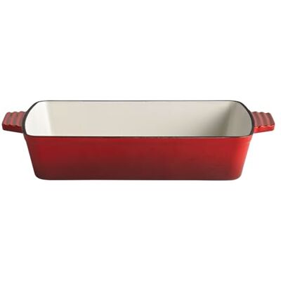 APS 88310 Gietijzeren ovenschaal 5 Stars, geschikt voor inductie, ovenbestendig, 33 x 24 cm, hoogte 6,5 cm, 3,5 liter, rood APS 88310 Gietijzeren ovenschaal 5 Stars, geschikt voor inductie, ovenbestendig, 33 x 24 cm, hoogte 6,5 cm, 3,5 liter, rood