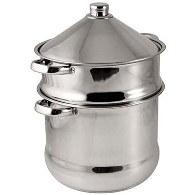 Baumalu 340971 couscousschaal tajine 14 l, roestvrij staal, zilverkleurig Baumalu 340971 couscousschaal tajine 14 l, roestvrij staal, zilverkleurig