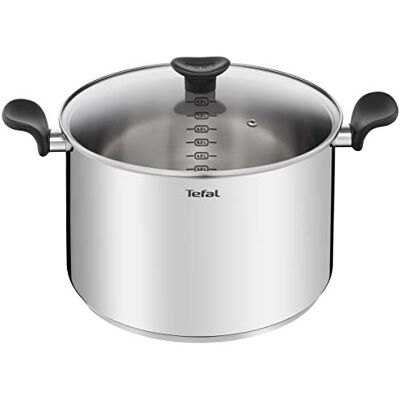 Rowenta Tefal Primary, kookpan 28 cm met deksel, roestvrij staal, hoogwaardige kwaliteit, inductie, stoven, koken, recepten, roestvrij staal, E3086404 Cuisinez ragoûts et mijotés avec ce faitout induction Base robuste Graduations intérieures Rowenta Tefal Primary, kookpan 28 cm met deksel, roestvrij staal, hoogwaardige kwaliteit, inductie, stoven, koken, recepten, roestvrij staal, E3086404 Cuisinez ragoûts et mijotés avec ce faitout induction Base robuste Graduations intérieures