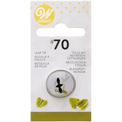 Wilton Bakspuit #70 met vel, professionele metalen spuitmond, herbruikbaar, voor het decoreren van taarten, muffins en cupcakes, zilver Wilton Bakspuit #70 met vel, professionele metalen spuitmond, herbruikbaar, voor het decoreren van taarten, muffins en cupcakes, zilver