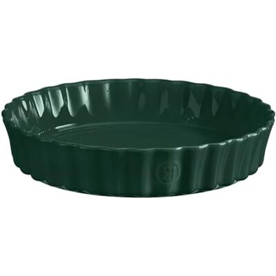 Emile Henry Hoge taartvorm, keramiek, 24 cm, cedergroen Emile Henry Hoge taartvorm, keramiek, 24 cm, cedergroen