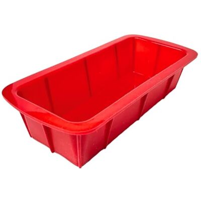 Guardini Juliette, bakvorm 24 x 13 cm, voedselveilige siliconen, kleur rood Guardini Juliette, bakvorm 24 x 13 cm, voedselveilige siliconen, kleur rood