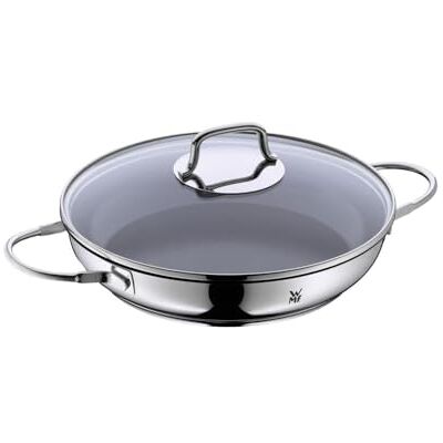 WMF Devil serveerpan met glazen deksel en Cromargan roestvrij staal gecoat, compatibel met inductie 26 cm WMF Devil serveerpan met glazen deksel en Cromargan roestvrij staal gecoat, compatibel met inductie 26 cm