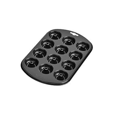 Kaiser 2300646176 Creativ mini-goukloff vormen voor 12 stuks, staal, zwart, 29 x 1,9 x 18 cm Kaiser 2300646176 Creativ mini-goukloff vormen voor 12 stuks, staal, zwart, 29 x 1,9 x 18 cm