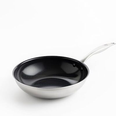GreenChef Profile Plus Wok, roestvrij staal, inductie, 28 cm/3,6 l, keramiek GreenChef Profile Plus Wok, roestvrij staal, inductie, 28 cm/3,6 l, keramiek