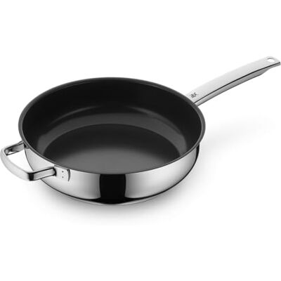WMF Durado Inductie stoofpan 28 cm Cromargan roestvrij staal gecoat keramische coating hoge rand ovenbestendig 55 x 30 x 9,5 cm WMF Durado Inductie stoofpan 28 cm Cromargan roestvrij staal gecoat keramische coating hoge rand ovenbestendig 55 x 30 x 9,5 cm