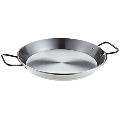 Garcima s.l. Paella-pan van gepolijst staal 30 cm professioneel voor keramiek, inductie en AGA-fornuizen Garcima s.l. Paella-pan van gepolijst staal 30 cm professioneel voor keramiek, inductie en AGA-fornuizen