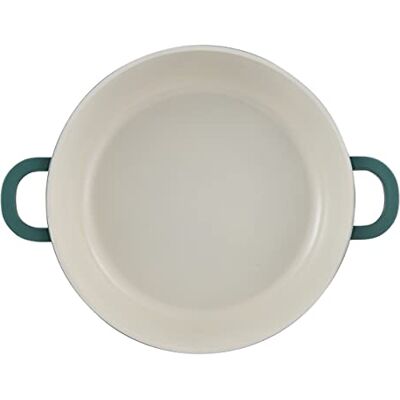 Bergner Excalibur Lage pot met een diameter van 24 cm en een hoogte van 6,5 cm, met deksel, gemaakt van gegoten aluminium, geschikt voor oven en inductie, groen Bergner Excalibur Lage pot met een diameter van 24 cm en een hoogte van 6,5 cm, met deksel, gemaakt van gegoten aluminium, geschikt voor oven en inductie, groen