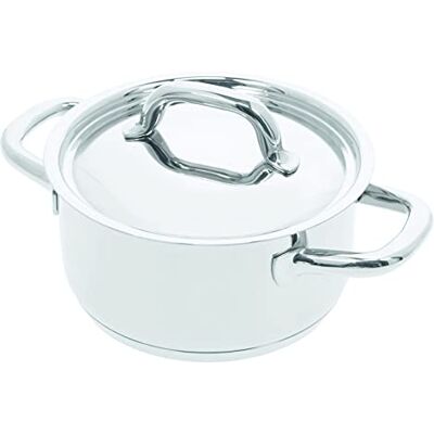 DEMEYERE Classico 3 inductiekookpan RVS kookpan met deksel voor alle warmtebronnen inclusief inductie Steelpan met aluminium bodem Ø 18 cm DEMEYERE Classico 3 inductiekookpan RVS kookpan met deksel voor alle warmtebronnen inclusief inductie Steelpan met aluminium bodem Ø 18 cm