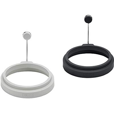 Lurch 70271 set van 2 ronde eiervormen van hoogwaardig platina-siliconen, BPA-vrij, lichtgrijs/grijs Lurch 70271 set van 2 ronde eiervormen van hoogwaardig platina-siliconen, BPA-vrij, lichtgrijs/grijs