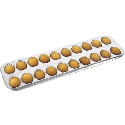 Gobel 164510 bakvorm 20 Madeleinettes IJzer Wit Gerolde rand Gobel 164510 bakvorm 20 Madeleinettes IJzer Wit Gerolde rand