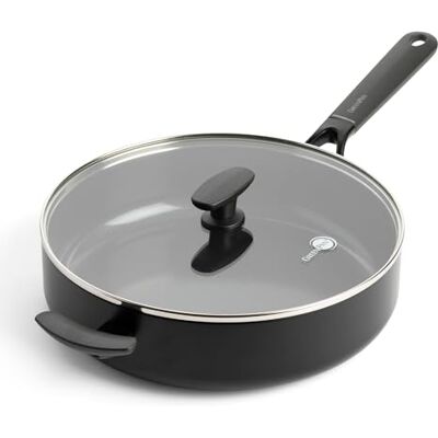 GreenPan SmartShape Sauteerpan van gezond keramiek, 28 cm/4,2 l, met glazen deksel, PFAS-vrij, geschikt voor inductie, ovenbestendig, vaatwasmachinebestendig, zwart GreenPan SmartShape Sauteerpan van gezond keramiek, 28 cm/4,2 l, met glazen deksel, PFAS-vrij, geschikt voor inductie, ovenbestendig, vaatwasmachinebestendig, zwart