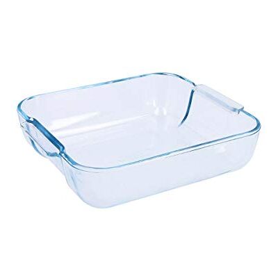 Pyrex Vierkante braadpan van borosilicaatglas, 25 x 21 cm, ecru, 25 x 21 cm Pyrex Vierkante braadpan van borosilicaatglas, 25 x 21 cm, ecru, 25 x 21 cm