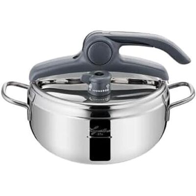 Lagostina Irradial Control Lagoeasy'Up snelkookpan, 3,5 l, roestvrij staal 18/10, 22 cm Lagostina Irradial Control Lagoeasy'Up snelkookpan, 3,5 l, roestvrij staal 18/10, 22 cm