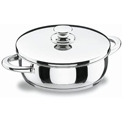 LACOR 40636 Vitrocor pan met deksel, 36 cm, zilverkleurig LACOR 40636 Vitrocor pan met deksel, 36 cm, zilverkleurig