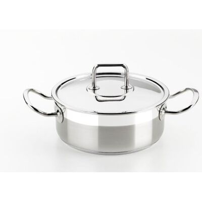BRA Professionnel – professionele steelpan van roestvrij staal 18/10 met deksel 18 cm, geschikt voor alle warmtebronnen, inclusief inductie BRA Professionnel – professionele steelpan van roestvrij staal 18/10 met deksel 18 cm, geschikt voor alle warmtebronnen, inclusief inductie