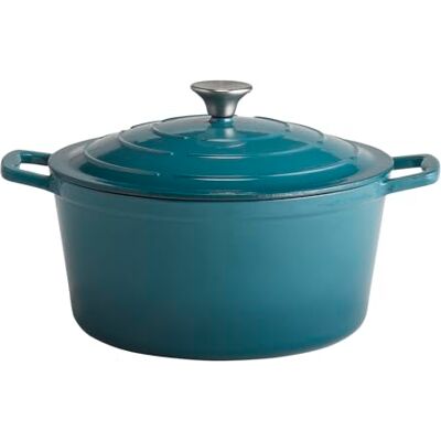 APS 88315 5 Stars gietijzeren stoofpan met deksel geschikt voor inductie en oven met dekselhouder, Ø 28 cm, 6 liter, antraciet APS 88315 5 Stars gietijzeren stoofpan met deksel geschikt voor inductie en oven met dekselhouder, Ø 28 cm, 6 liter, antraciet