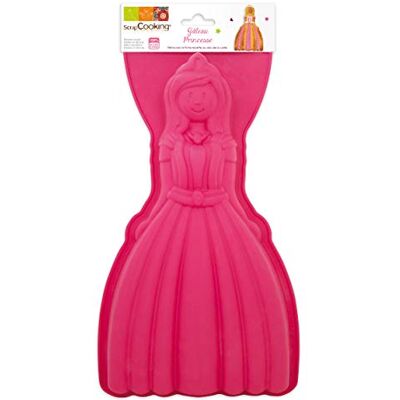 ScrapCooking 3138 Princess siliconen bakvorm, roze, 35,5 x 17,5 x 3,5 cm ScrapCooking 3138 Princess siliconen bakvorm, roze, 35,5 x 17,5 x 3,5 cm