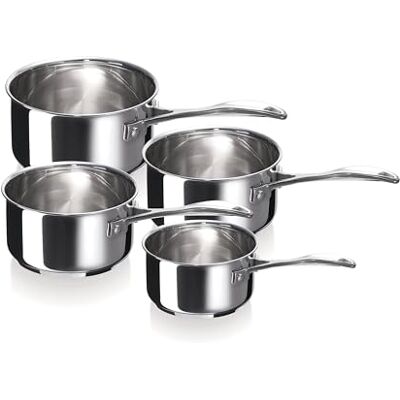 Beka line 12066984 Chef serie 4 pannen van roestvrij staal, 14/20 cm, zilverkleurig Beka line 12066984 Chef serie 4 pannen van roestvrij staal, 14/20 cm, zilverkleurig