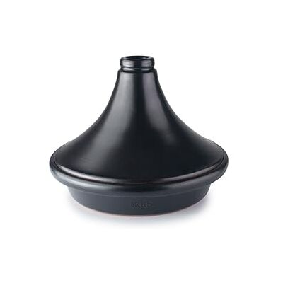 IBILI Tajine naturel zwart 28 cm geglazuurde natuurlijke klei, deksel met gat IBILI Tajine naturel zwart 28 cm geglazuurde natuurlijke klei, deksel met gat
