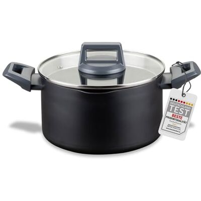 Fackelmann Statement steelpan 20 cm steelpan met keramische coating gerecycled aluminium met antiaanbaklaag PFAS-vrij hittebestendige handgreep voor alle soorten Fackelmann Statement steelpan 20 cm steelpan met keramische coating gerecycled aluminium met antiaanbaklaag PFAS-vrij hittebestendige handgreep voor alle soorten