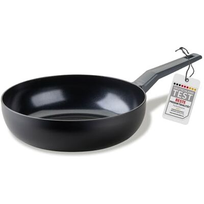 Fackelmann Wokpan 28 cm Wok met keramische coating pan van gerecycled aluminium met antiaanbaklaag honingraatbodemstructuur voor alle warmtebronnen inclusief Fackelmann Wokpan 28 cm Wok met keramische coating pan van gerecycled aluminium met antiaanbaklaag honingraatbodemstructuur voor alle warmtebronnen inclusief