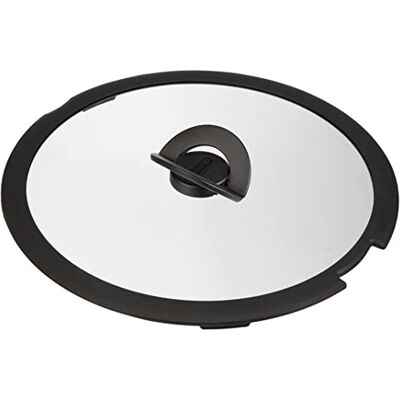 Lagostina Ingenio glazen deksel voor inductie, zwart/transparant, 28 cm Lagostina Ingenio glazen deksel voor inductie, zwart/transparant, 28 cm