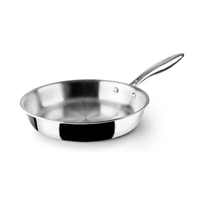 IBILI Natuurlijke drielaagse pan, 22 cm, roestvrij staal, geschikt voor inductie, zonder antiaanbaklaag IBILI Natuurlijke drielaagse pan, 22 cm, roestvrij staal, geschikt voor inductie, zonder antiaanbaklaag