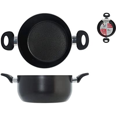 Home Steelpan met antiaanbaklaag, 2 handgrepen, cm, 22 pan, 659422 Home Steelpan met antiaanbaklaag, 2 handgrepen, cm, 22 pan, 659422