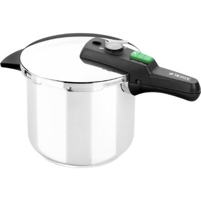 Monix Quick snelkookpan, 7 l, roestvrij staal 18/10, compatibel met alle warmtebronnen, inductie inbegrepen Monix Quick snelkookpan, 7 l, roestvrij staal 18/10, compatibel met alle warmtebronnen, inductie inbegrepen