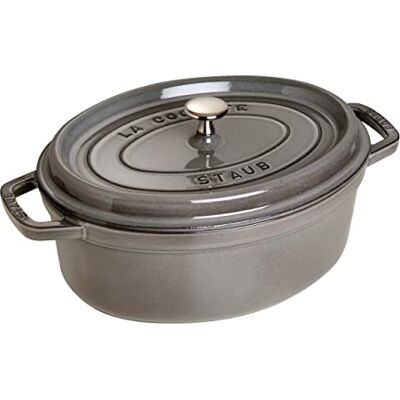 STAUB Gietijzeren stoofpan ovaal 33 cm 6,7 l grafietgrijs STAUB Gietijzeren stoofpan ovaal 33 cm 6,7 l grafietgrijs
