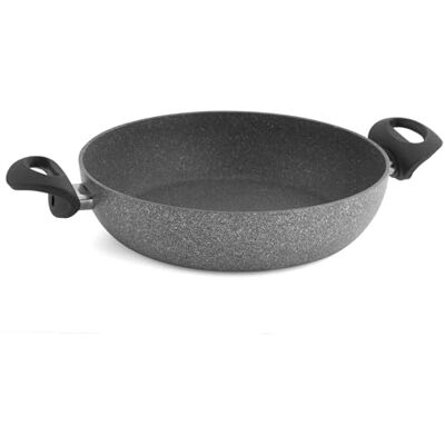 ZWILLING Ballarini Steelpan met 2 handgrepen, 28 cm, granitium, Eco Inductie ZWILLING Ballarini Steelpan met 2 handgrepen, 28 cm, granitium, Eco Inductie