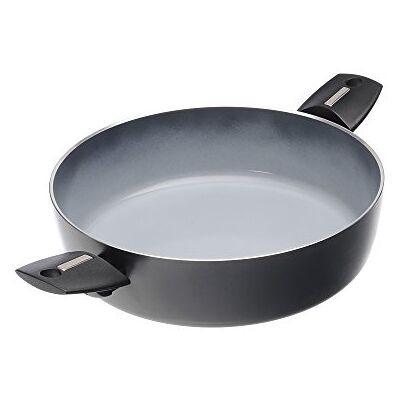 Moneta Azul Finegres koekenpan met 2 handgrepen, aluminium, grijs, diameter 28 cm Moneta Azul Finegres koekenpan met 2 handgrepen, aluminium, grijs, diameter 28 cm