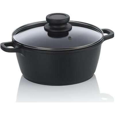 kela ATURA Inductiepan van gegoten aluminium met keramische coating, PFAS-vrij, zwart, 20 cm, 1,7 liter kela ATURA Inductiepan van gegoten aluminium met keramische coating, PFAS-vrij, zwart, 20 cm, 1,7 liter