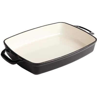 Vogue GH324 gietijzeren kom vierkant 2,8 liter 55 x 390 x 235 mm zwart Vogue GH324 gietijzeren kom vierkant 2,8 liter 55 x 390 x 235 mm zwart