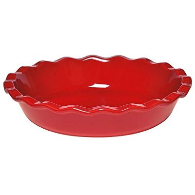 Emile Henry Eh346131 Clafoutis ovenschaal, keramiek, groot, 26 x 26 x 5,5 cm, rood Emile Henry Eh346131 Clafoutis ovenschaal, keramiek, groot, 26 x 26 x 5,5 cm, rood