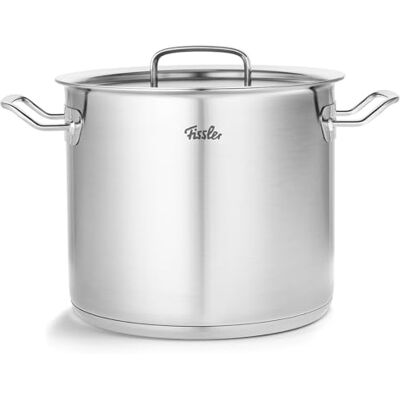 Fissler Original Professional Collection Faitout haute Ø 24 cm 9,1 l en acier inoxydable avec couvercle en métal Échelle intérieure induction Fissler Original Professional Collection Faitout haute Ø 24 cm 9,1 l en acier inoxydable avec couvercle en métal Échelle intérieure induction