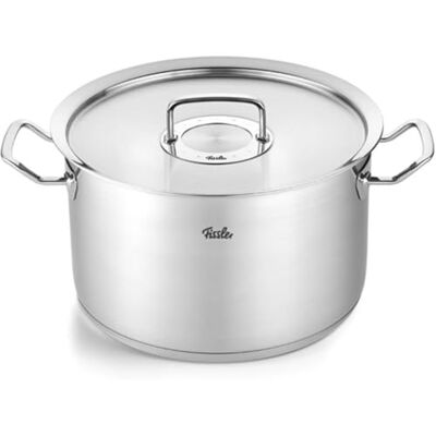 Fissler Original Profi Collection Faitout en acier inoxydable (Ø 28 cm, 10 l) avec couvercle en métal, graduation intérieure, fabriquée en Allemagne Induction Argenté Fissler Original Profi Collection Faitout en acier inoxydable (Ø 28 cm, 10 l) avec couvercle en métal, graduation intérieure, fabriquée en Allemagne Induction Argenté