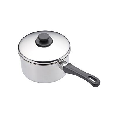 KitchenCraft Diepe steelpan met deksel, roestvrij staal, geschikt voor inductie, 12 cm KitchenCraft Diepe steelpan met deksel, roestvrij staal, geschikt voor inductie, 12 cm