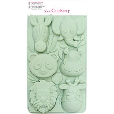 ScrapCooking Scrap Cooking 3166 siliconen vorm jungledieren ScrapCooking Scrap Cooking 3166 siliconen vorm jungledieren