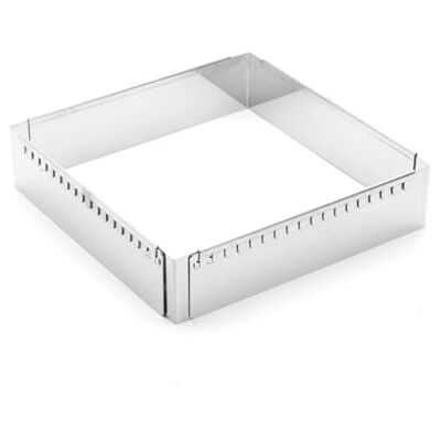 DE BUYER 3013.20 frame van roestvrij staal uittrekbaar 20 x 20 x 5 tot 37 x 5 cm DE BUYER 3013.20 frame van roestvrij staal uittrekbaar 20 x 20 x 5 tot 37 x 5 cm
