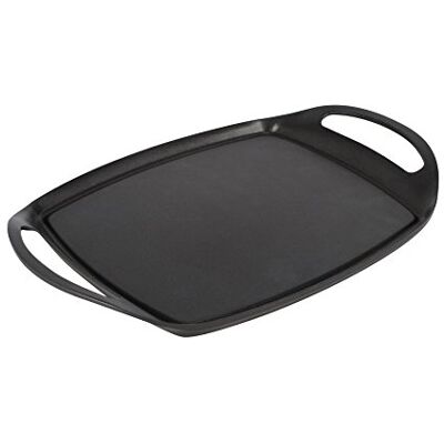 Crealys Grillplaat, aluminium, zwart, 36,2 x 22,7 x 3,75 cm Crealys Grillplaat, aluminium, zwart, 36,2 x 22,7 x 3,75 cm
