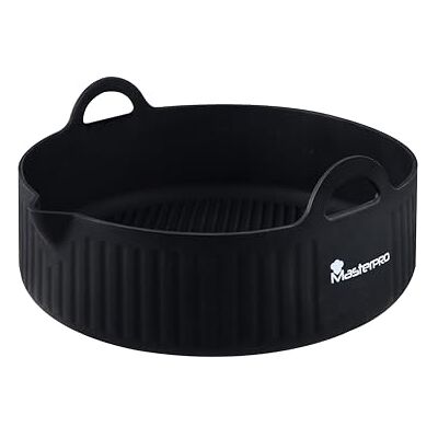 MasterPRO FOODIES COLLECTION Kookplaat, rond, 18,5 x 19 x 5,5 cm, van siliconen, bestand tegen hoge temperaturen, antiaanbaklaag, handgrepen aan de zijkant voor meer veiligheid MasterPRO FOODIES COLLECTION Kookplaat, rond, 18,5 x 19 x 5,5 cm, van siliconen, bestand tegen hoge temperaturen, antiaanbaklaag, handgrepen aan de zijkant voor meer veiligheid