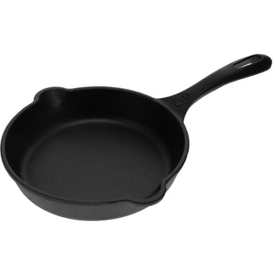 VICTORIA Pan van natuurlijk gietijzer, voorgekruid, inductie 16,5 cm, geschikt voor vuur, barbecue, oven, glaskeramische plaat, gas, gietijzer zonder giftige stoffen, zonder PTFE en PFOA VICTORIA Pan van natuurlijk gietijzer, voorgekruid, inductie 16,5 cm, geschikt voor vuur, barbecue, oven, glaskeramische plaat, gas, gietijzer zonder giftige stoffen, zonder PTFE en PFOA