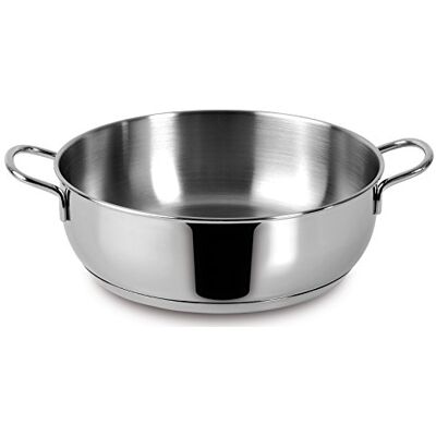 Lagostina Every Halfdiepe pan Ø 24 cm van roestvrij staal 18/10 met Lagoseal Plus bodem, gesatineerde buitenkant en brede handgrepen, geschikt voor alle warmtebronnen, inclusief inductie Lagostina Every Halfdiepe pan Ø 24 cm van roestvrij staal 18/10 met Lagoseal Plus bodem, gesatineerde buitenkant en brede handgrepen, geschikt voor alle warmtebronnen, inclusief inductie