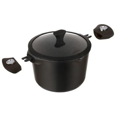 KASANOVA Braadpan 24 cm afneembare handgrepen met deksel Il Trasformista KASANOVA Braadpan 24 cm afneembare handgrepen met deksel Il Trasformista