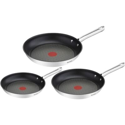 Tefal Duetto Set van 3 pannen 20/24/28 cm, inductie, roestvrij staal, antiaanbaklaag, thermo-spot, gezond koken, perfecte invoer A704S363 Lot casseroles et poêles induction avec Thermo-Spot pour une saisie parfaite Revêtement antiadhésif Tefal Duetto Set van 3 pannen 20/24/28 cm, inductie, roestvrij staal, antiaanbaklaag, thermo-spot, gezond koken, perfecte invoer A704S363 Lot casseroles et poêles induction avec Thermo-Spot pour une saisie parfaite Revêtement antiadhésif