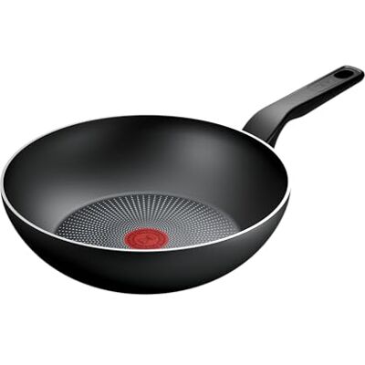 Tefal Recycled On C2971932 Wokpan, 28 cm, 100% gerecycled aluminium, antiaanbaklaag, geschikt voor inductie, vaatwasmachinebestendig, zwart Tefal Recycled On C2971932 Wokpan, 28 cm, 100% gerecycled aluminium, antiaanbaklaag, geschikt voor inductie, vaatwasmachinebestendig, zwart